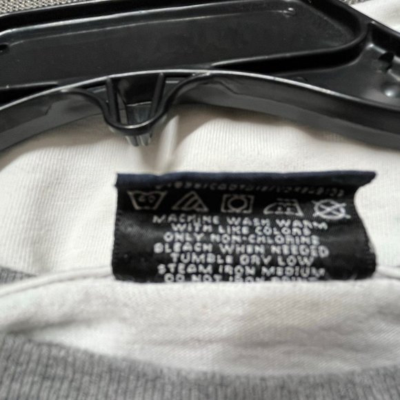 Men's T-shirt long sleeve Nautica Mirror Logo - Size XL - White & Gray - Picture 5 of 5